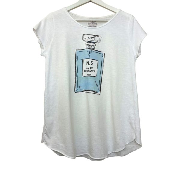 T-shirt EAU DE LOURDES azzurro