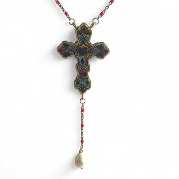 Collana Croce Blu Oro “Riciclo Prezioso”
