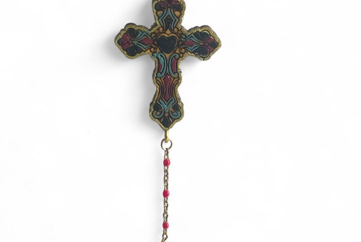 collana croce blu